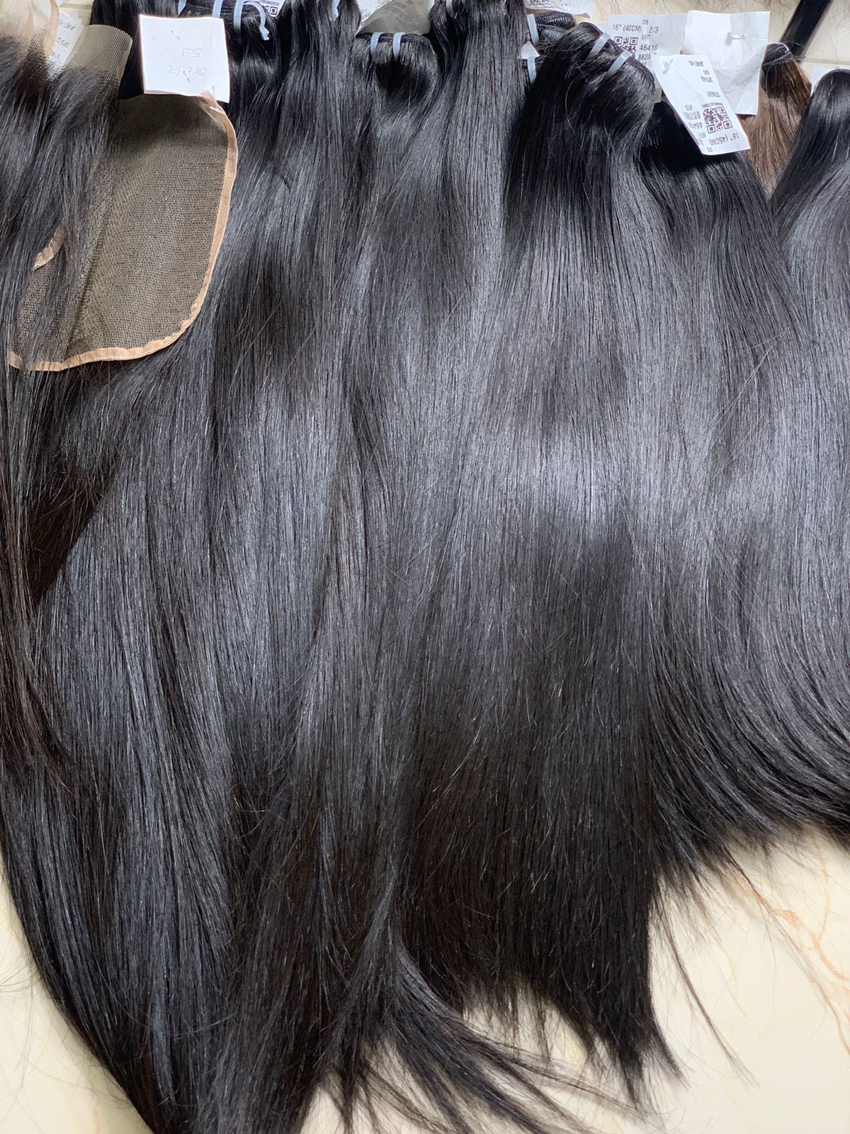 Raw Vietnamese Hair  bundles Straight  Double  Drawn 100gram per bundle( dark brown).