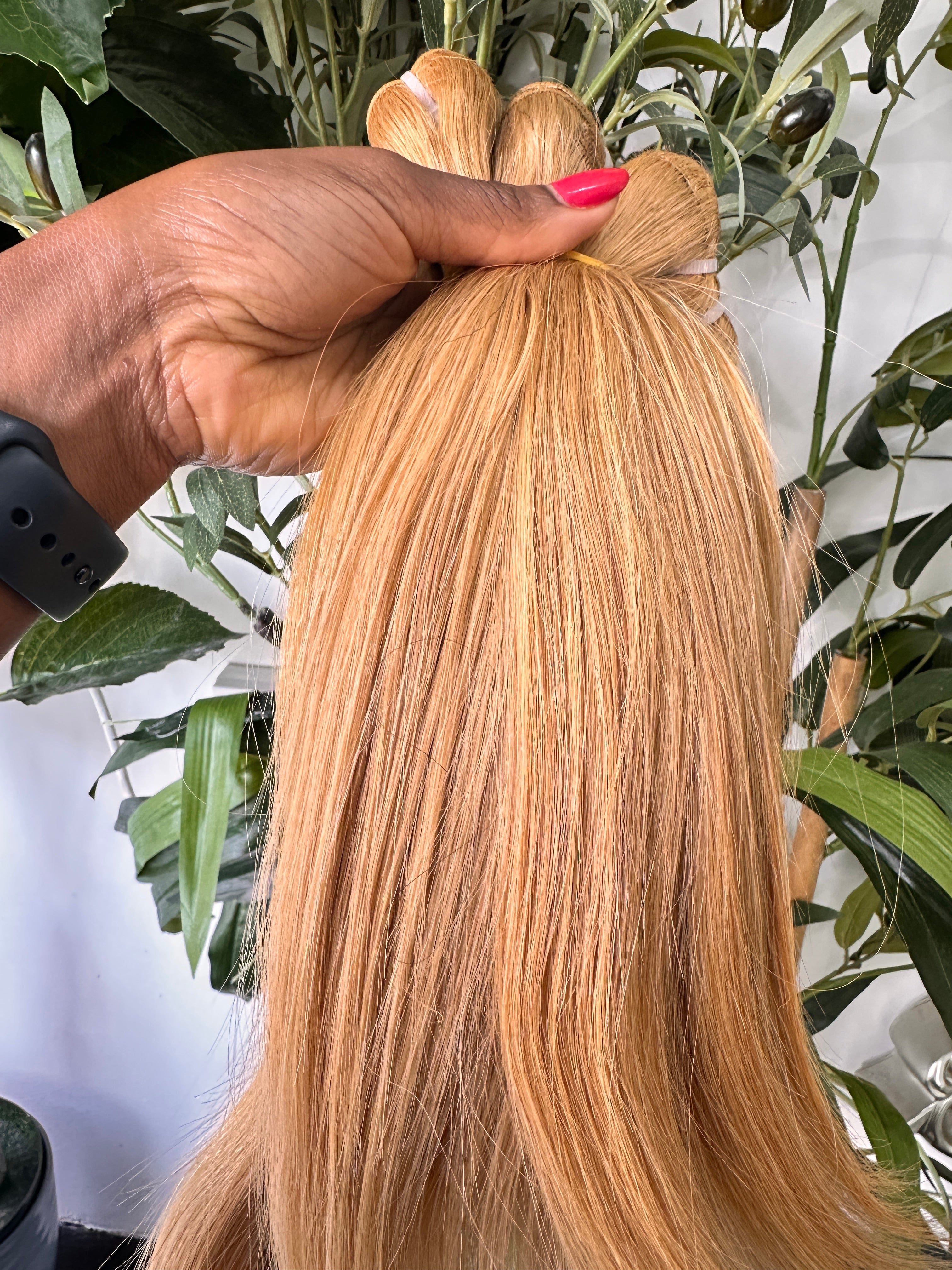 3pcs 12”12”14” blonde, Vietnamese hair bundles.