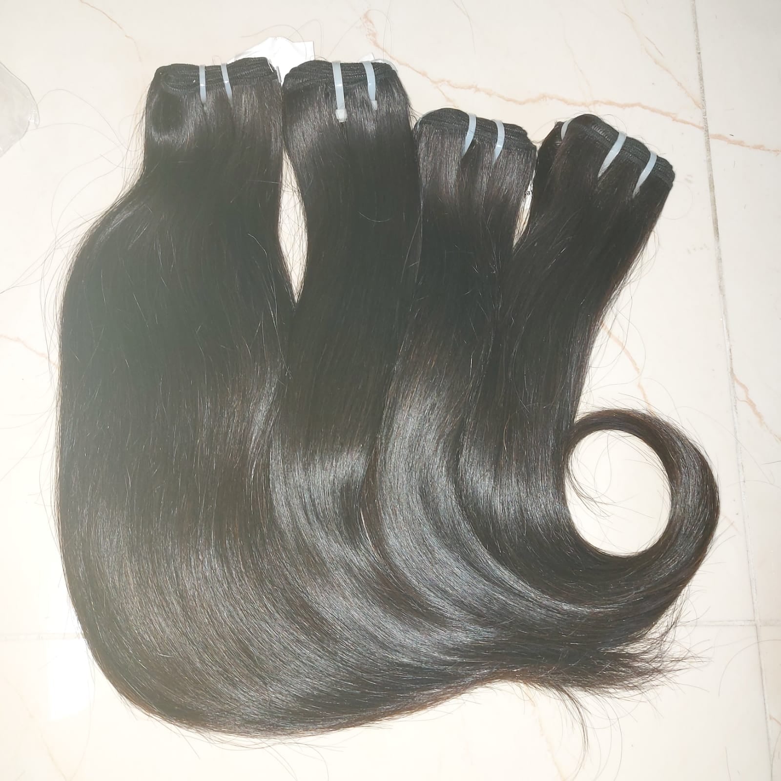 Raw Vietnamese Hair  bundles Straight  Double  Drawn 100gram per bundle( dark brown).