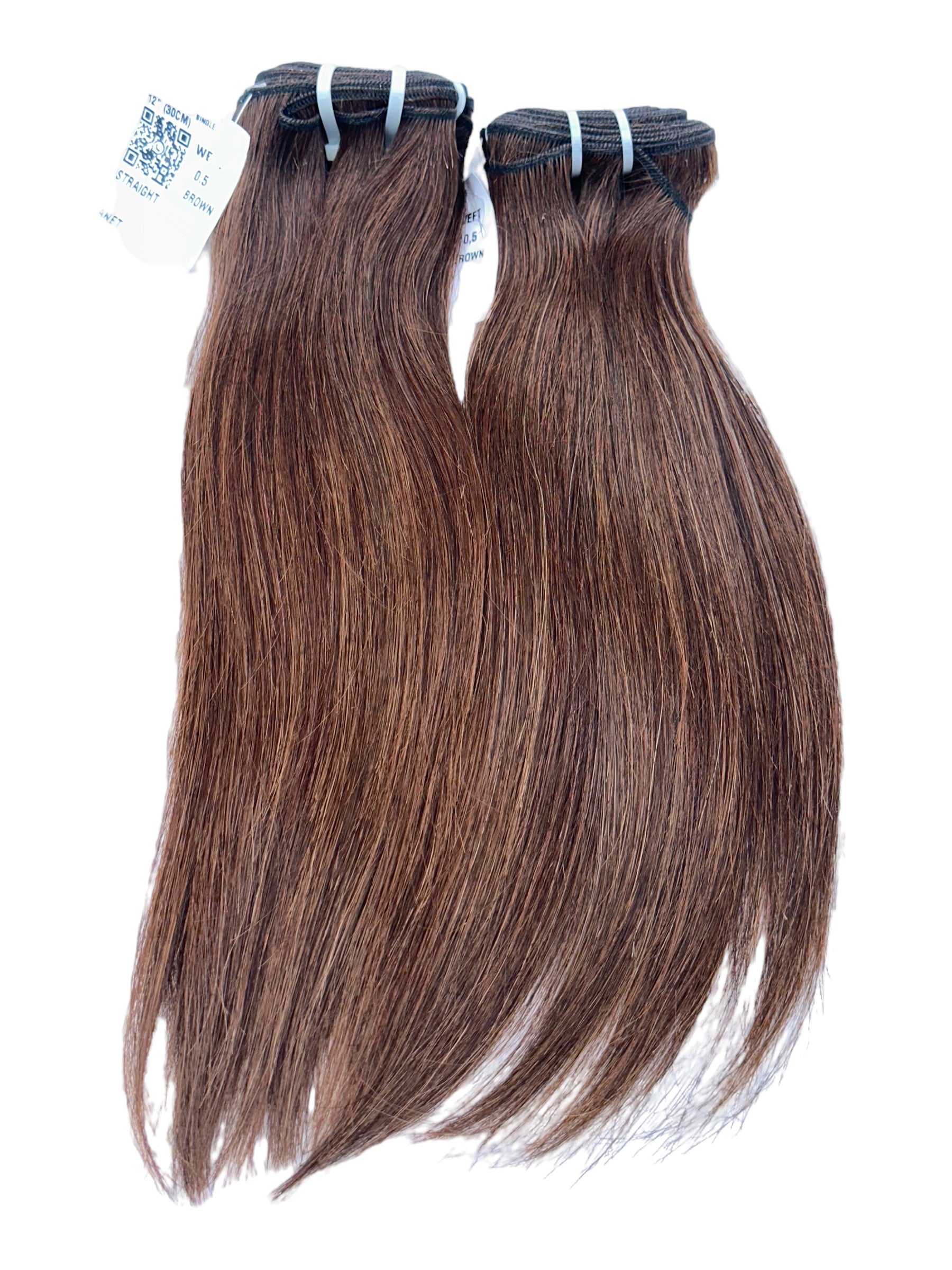 Budget Remy Bundles Deal, Straight and wavy Vietnamese hair Single drawn brown. (Set of 3) available in store.