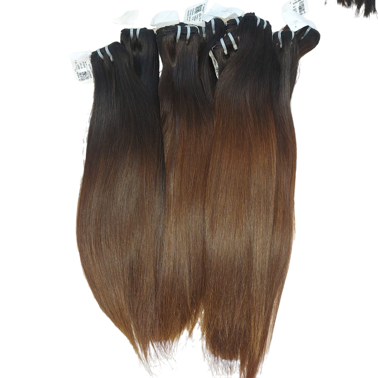 Vietnamese Hair Single Donor Ombré Brown 100g per bundle.