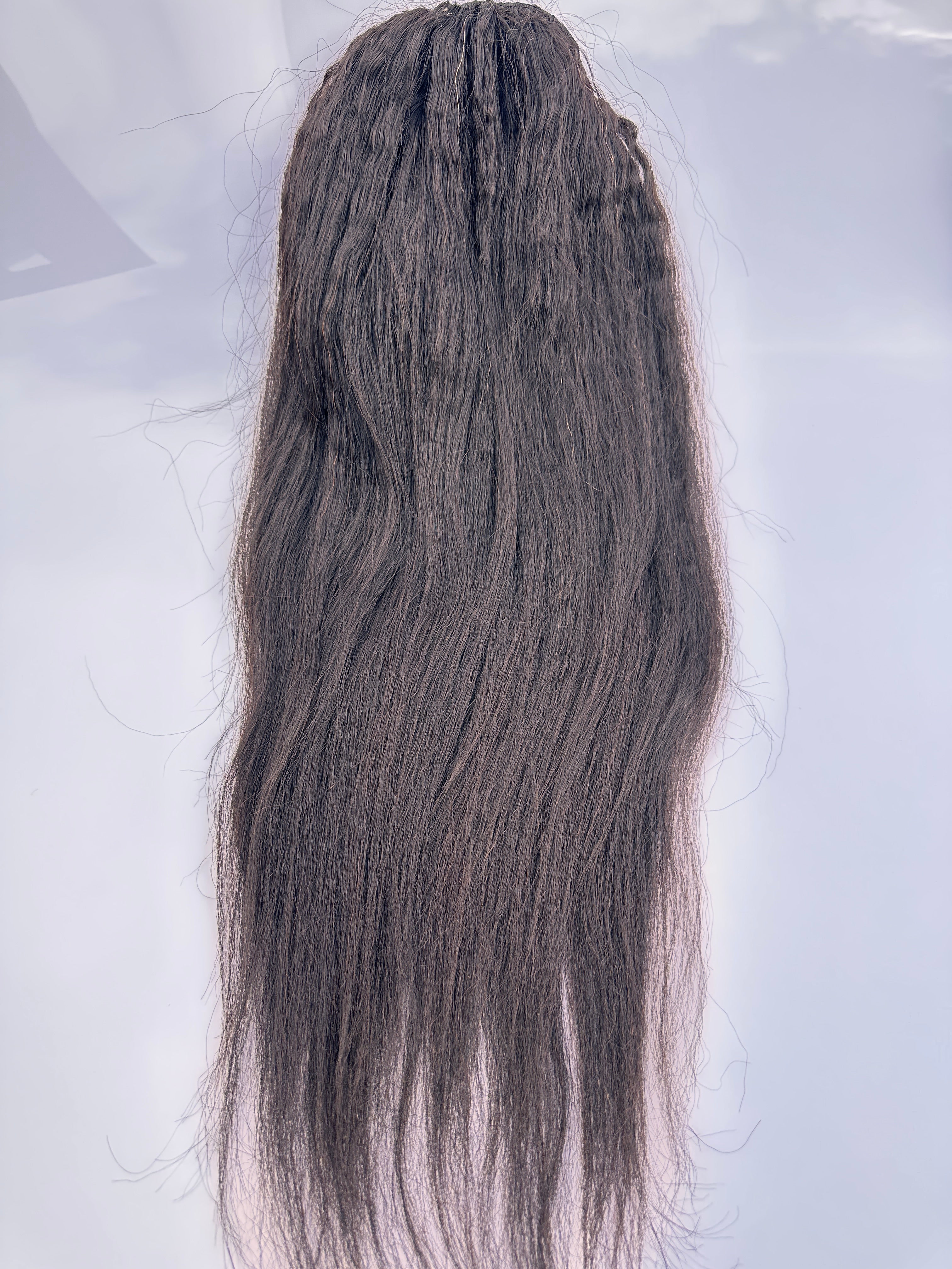 Yaki straight drawstring ponytails