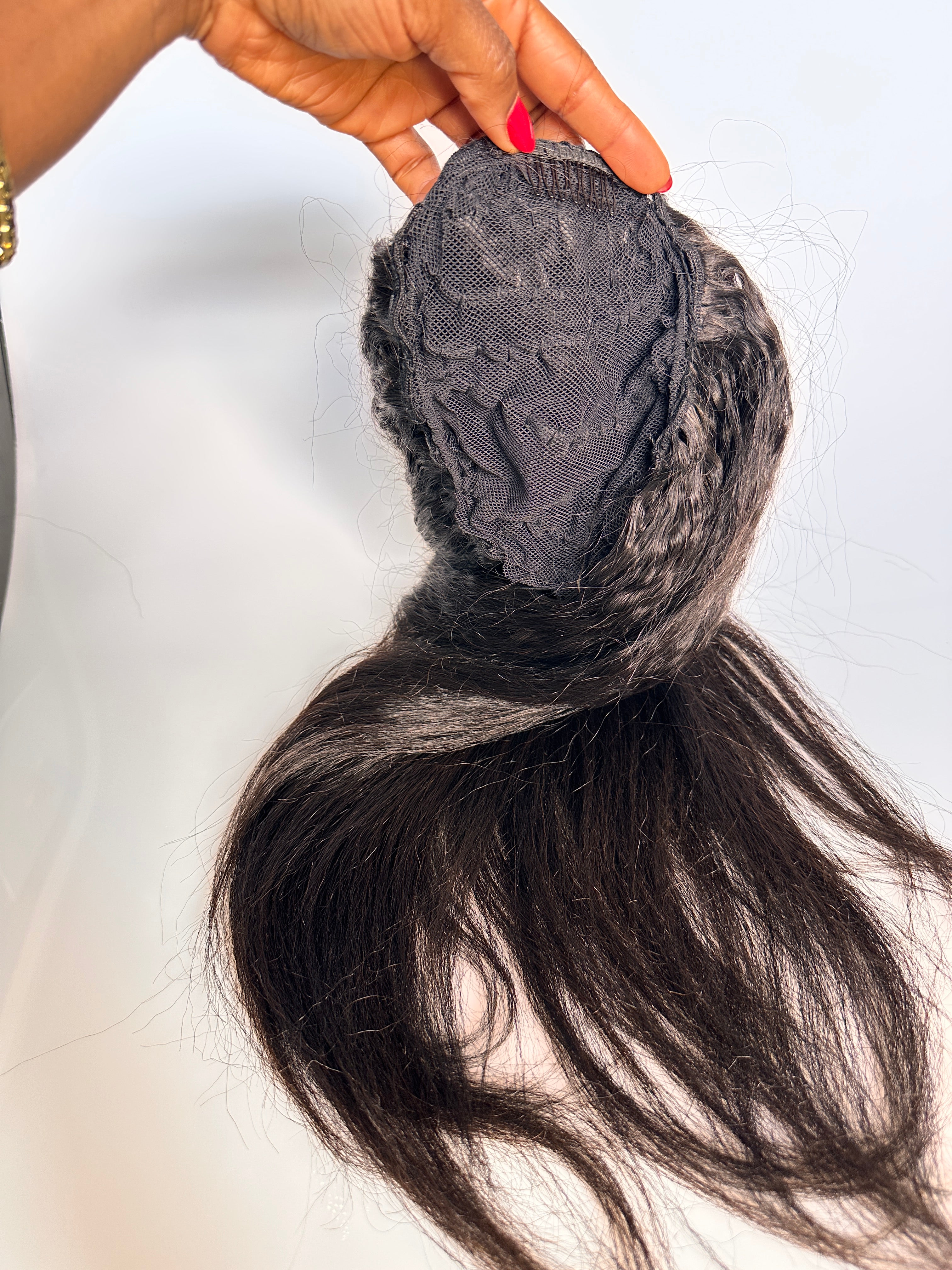 Yaki straight drawstring ponytails