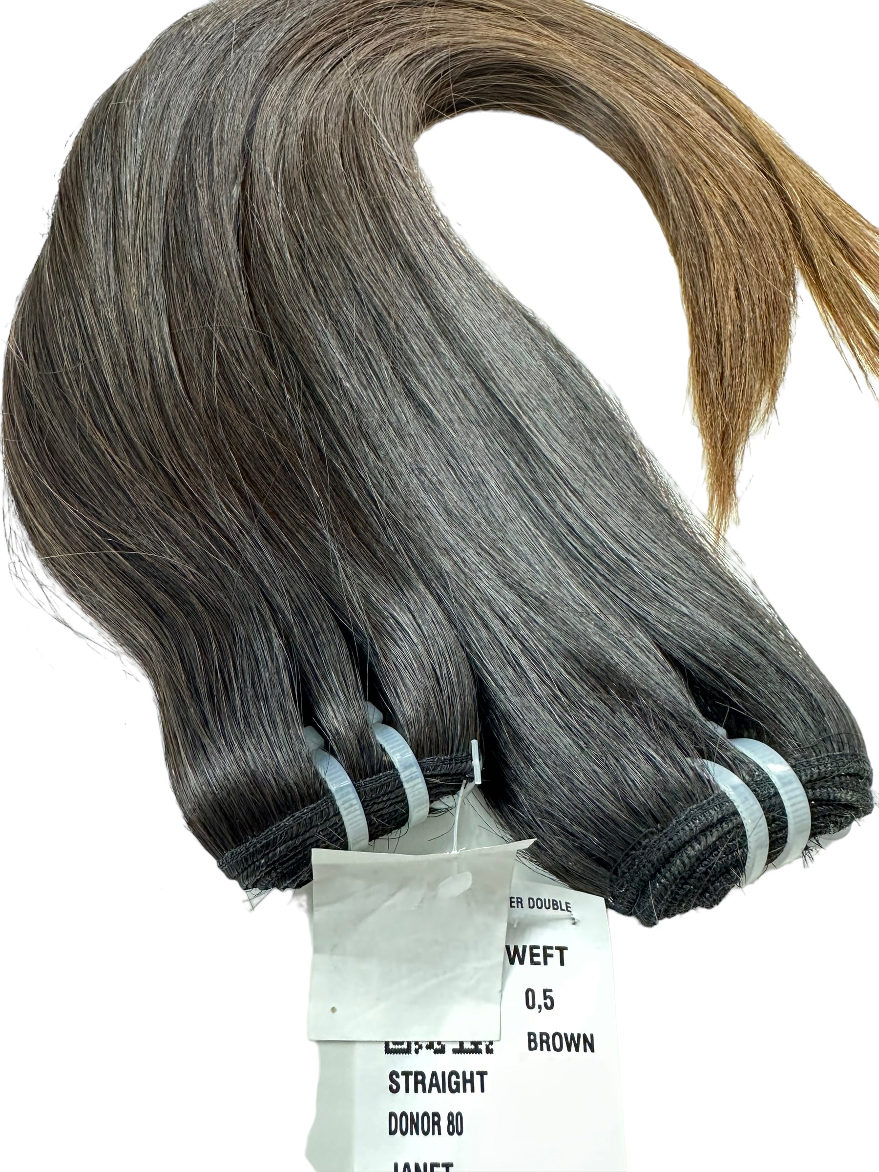 Baby thin, Single Donor Ombré Brown Vietnamese hair.
