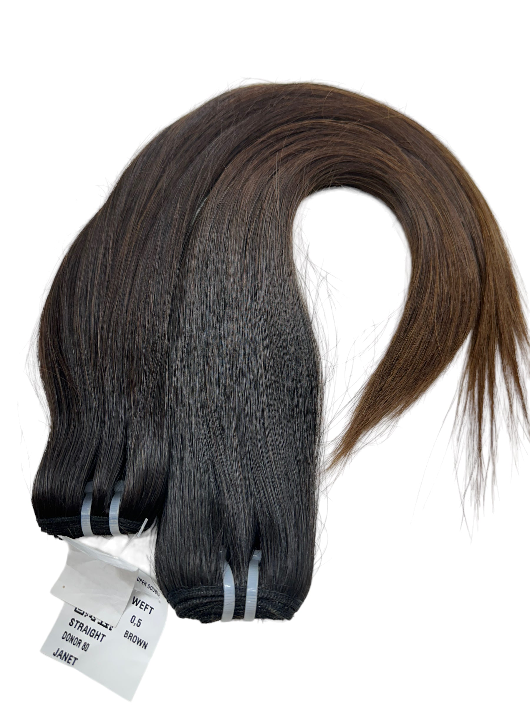 Baby thin, Single Donor Ombré Brown Vietnamese hair.