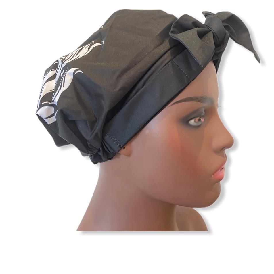 Reusable High Quality Adjustable Shower Cap/ Rain Cover, Double layerNylon, Waterproof Shower Cap